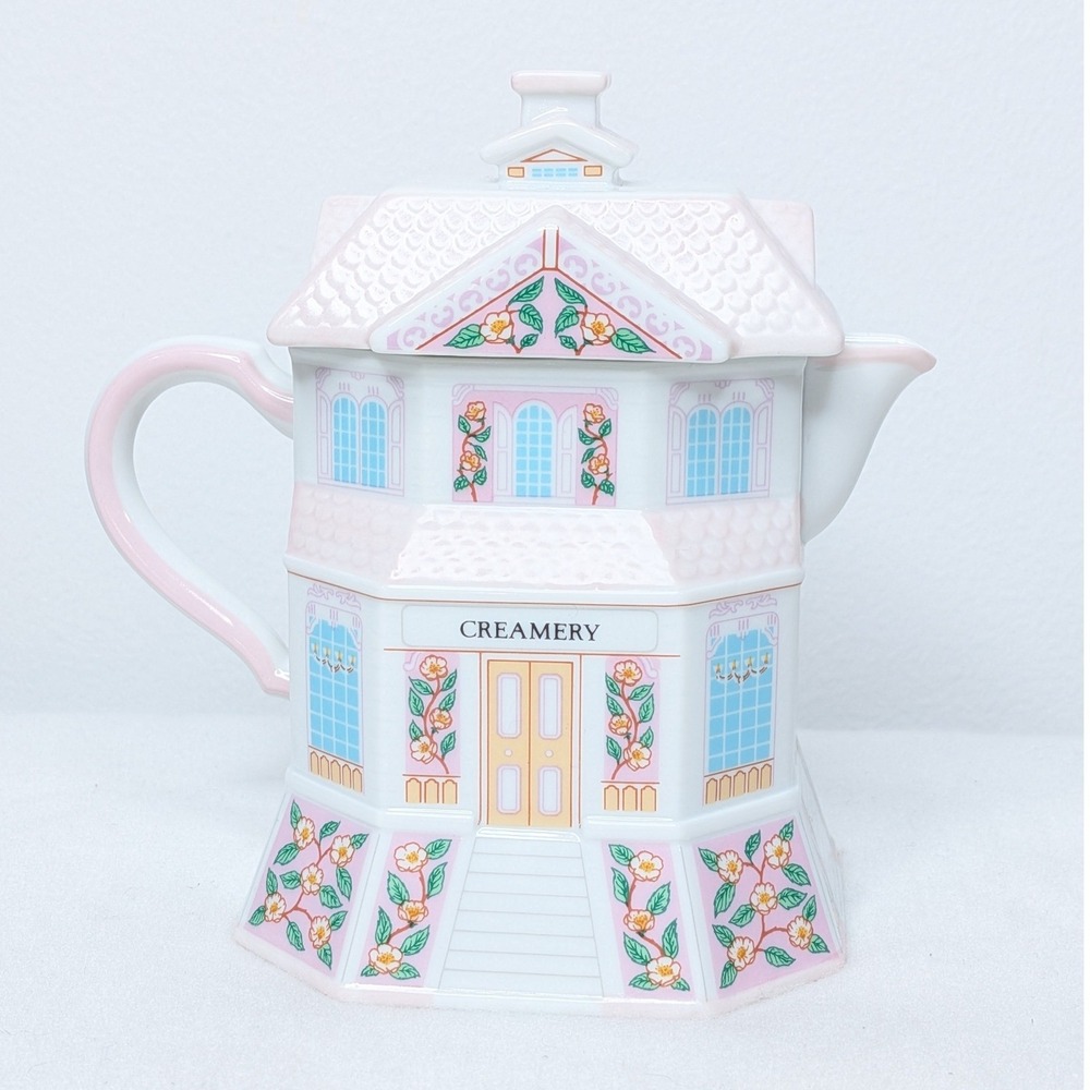 VTG 1991 Lenox Village Creamery Fine Porcelain Collectible Creamer w/ Lid
